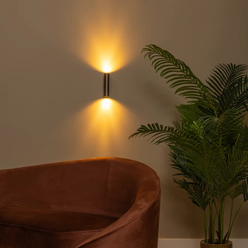 Lucide DUPLA - Wall spotlight / Wall light - 2xGU10 (MR11) - Rust Brown - atmosphere 1